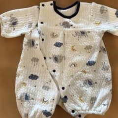 ベビー ロンパース カバーオール 50-60cm ゾウ柄のサムネイル