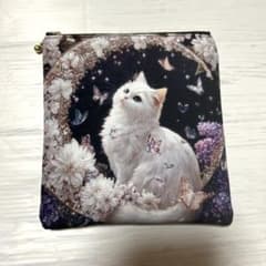 フラットポーチ ねこ柄 両面パネル ❤️ハンドメイド - メルカリ