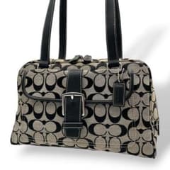 良品】COACH コーチ SOHO ソーホー ミニボストンバッグ シグネチャー