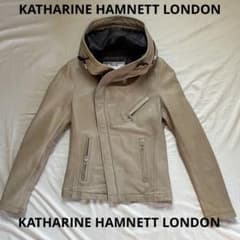 KATHARINE HAMNETT LONDON フード付き レザージャケット - メルカリ