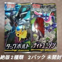 【未開封】絶版 ポケモンカード　タッグボルト 初回限定版 　ナイトユニゾン ☆*☆様 ポケモンカードパック絶版 2種類 2パック 未開封 - メルカリ
