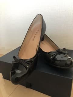 リボン　パンプス　黒のサムネイル