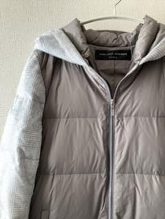 美品 カシミヤ混 ジャン ルイ・シェレル 切替 ダウン コート ロング L