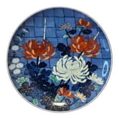 有田焼 峯山作 紅白菊 金彩 大皿 有田焼 峯山作 紅白菊 金彩 大皿 - メルカリ