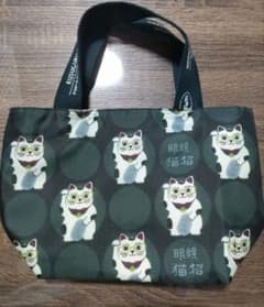 KUSUGURU JAPAN 眼鏡猫招 保冷ミニトートバッグのサムネイル