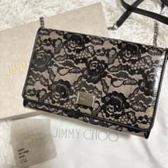 激レア美品/付属品付✨ジミーチュウ ショルダーウォレット 花柄 レース 
