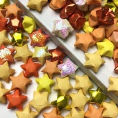 オレンジ系 折り紙 ラッキースター 300個★ ハンドメイドのサムネイル