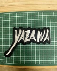 YAZAWA ワッペン 刺繍 ブラック ホワイト - メルカリ