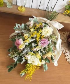 スワッグ ミモザの春爛漫スワッグ♡ ドライフラワーのサムネイル
