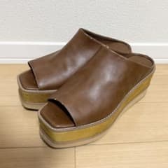 SNIDEL スナイデル プラットフォーム ウッド ヒール サボのサムネイル