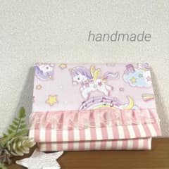 フリル移動ポケット　ユニコーン　ピンク　ハンドメイドのサムネイル
