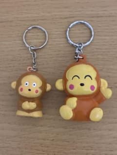 中古】サンリオ おさるのもんきち キーホルダー 2体セット 平成レトロ