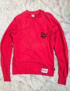 フランクリンマーシャル 赤 ロンT 長袖Tシャツ S 古着 レッドのサムネイル