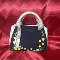 新品 未使用 &chouette アンドシュエット デニム ハンドバッグ レモン 