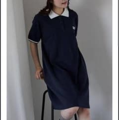 襟付き ポロミニワンピース ネイビーのサムネイル
