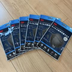 3M 9013 ウイルス飛沫対策マスク KF94 ふつうサイズ 黒 ブラック6枚