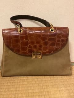 MAARI ASKEW スウェード　型押しレザー ハンドバッグのサムネイル