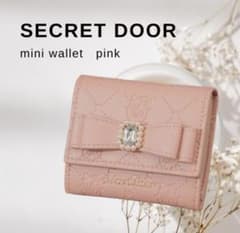 신품 | Secret Door 핑크 삼중 지갑 미니 지갑 여성 지갑