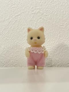 廃盤】【レア】【美品】シルバニアファミリー 海外 クリームネコ