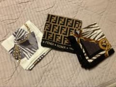 FENDI フェンディ•セリーヌ ハンカチ 3枚セット 大判 - メルカリ