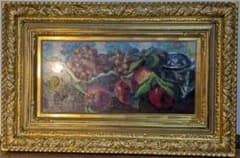 【真作】絵画　山本直治　油彩　果実の静物　箱・黄袋入　A102 真作】絵画 山本直治 油彩 果実の静物 箱・黄袋入 A102 - メルカリ