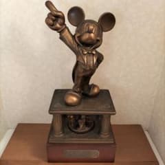 【未使用】第一生命の非売品　ディズニー　ミッキーコンサート　ブロンズ像オルゴール DISNEYディズニー ミッキーマウス ブロンズ像 オルゴール 第一