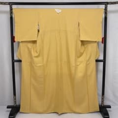 ゆりのはな　未使用品　色無地　有職小葵文　唐織　地紋　ちりめん　正絹　D301 ゆりのはな 未使用品 色無地 丹後ちりめん 地紋入り 嵯峨野 正絹 J702