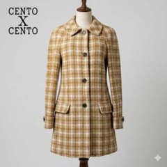 極美品 CENTOXCENTO アルパカ混 ロングコート チェック 伊製 40 - メルカリ