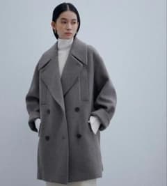 アダムエロペ　完売品　ビッグラペルコート　未使用に近い美品　ウール　秋冬 早い者勝ち⭐︎美品⭐︎ビッグラペルコート アダムエロペ - メルカリ