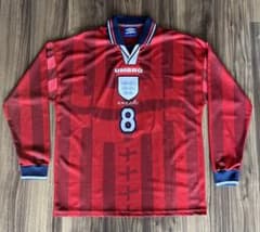 98イングランド代表ユニフォーム M アウェイ長袖 正規品: 1998年イングランド代表アウェイユニフォーム 長袖 - メルカリ