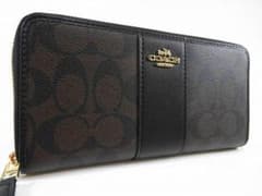 H82A様専用⭐︎ 新品・未使用品コーチ　長財布　シグネチャー　ブラウン　ブラックのサムネイル