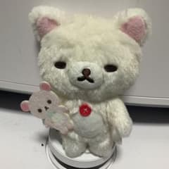 コリラックマSan-X白いふわふわ素材白いクマの子肉球刺繍コリゴグふんわり天使 コリラックマSan-X白いふわふわ素材白いクマの子肉球刺繍コリゴグ