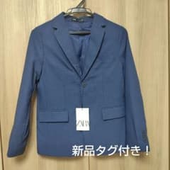 【新品タグ付き】ZARA キッズ テーラードジャケット ネイビー 140cmのサムネイル