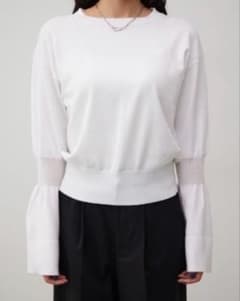 AZUL BY MOUSSY 長袖ニット ホワイト Mのサムネイル