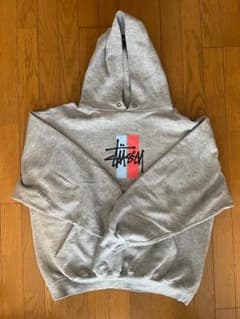 【USA製】90s 紺タグ STUSSY ステューシー パーカー グレーのサムネイル