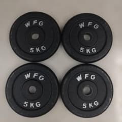 中古WFG 5kg ダンベルプレート 4枚セット28mm用 - メルカリ