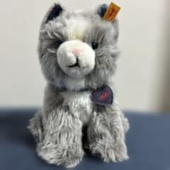 シュタイフ/Steiff製　ネコ　ぬいぐるみ　PAWS グレー シュタイフ/Steiff製 ネコ ぬいぐるみ PAWS グレー - メルカリ