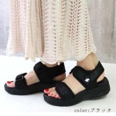 【美品】moz スポーツサンダル Lサイズ ブラックのサムネイル
