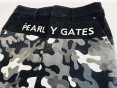 最終値下げ❣️早い者勝ち❣️大特価❣️PEARLY GATES 迷彩スニード　サイズ0 美品】PEARLY GATES カモフラ柄スカート サイズ0 パーリーゲイツ
