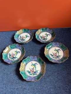 1375 九谷焼 花鳥 皿 5客 未使用 - メルカリ