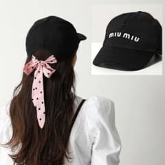 美品　Miu miu キャップ　リボンのサムネイル