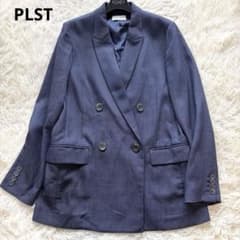 美品　プラステ　トリアセブレンド オックス ダブルジャケット リネン風