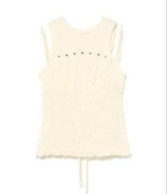 andmary Ami shirring logo tops white - メルカリ