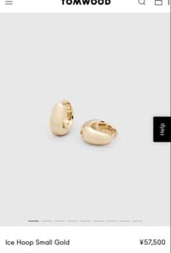 【新品未使用】 正規品TOMWOOD Ice Hoop Small Goldのサムネイル