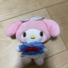 希少■新品未使用■送料無料■冬服もこもこ頭巾マイメロディーぬいぐるみキーホルダー マイメロディ - 希少□新品未使用□送料無料□冬服もこもこ頭巾