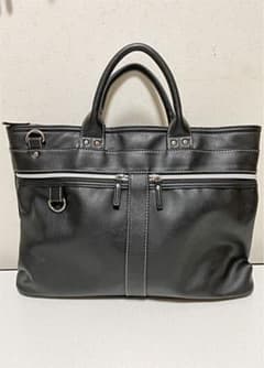 《美品》トートバッグ　ビジネスバック(ブラック)のサムネイル