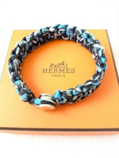超レアHERMES ユニセックス シルク ブレスレットのサムネイル