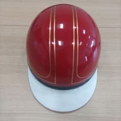 半帽 ヘルメット レッド ゴールドラインのサムネイル