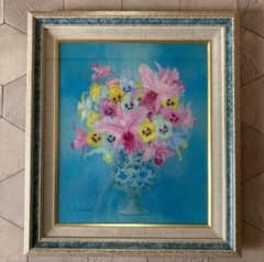 油絵　絵画 　佐々木澄江　花の絵　額入り　日本画家 油絵 絵画 佐々木澄江 花の絵 額入り 日本画家 - メルカリ