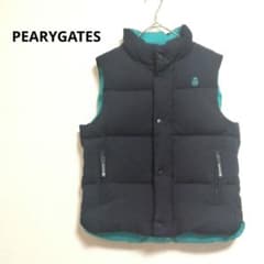 パーリーゲイツ】リバーシブルダウンベスト M ネイビー 水色 - メルカリ